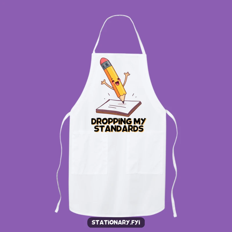 Funny Pencil Fall Apron: Hilarious Kitchen Wear for Dramatic Cooks