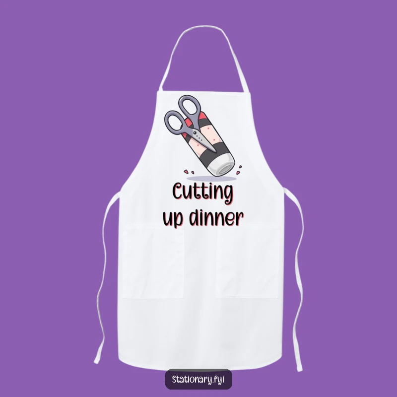 Funny Scissors Eraser Apron: Hilarious Kitchen Wear for Determined Cooks