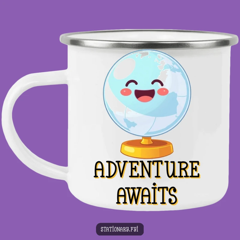 Wobbly Globe Campfire Mug: Explore the World Outdoors.