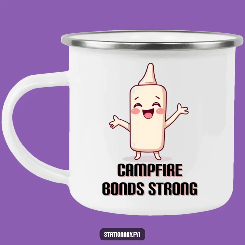 Funny Glue Stick Camping Mug - Enjoy Outdoors with Joyful Adhesion, Hilarious Adventure Gift!