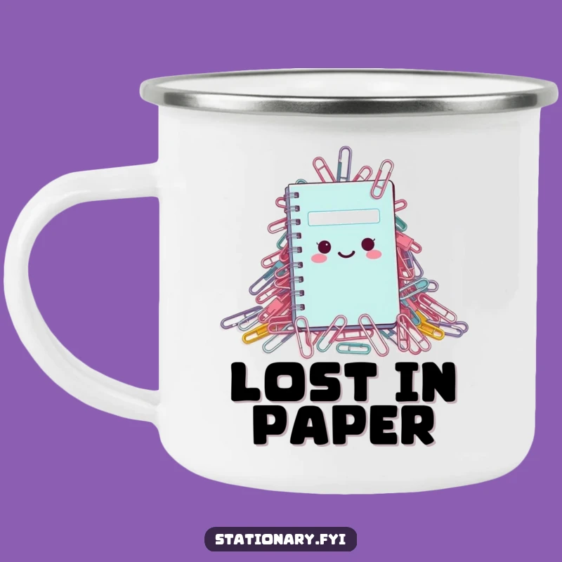 Funny Camping Mug: Tiny Notebook's Paperclip Campout - Hilarious Outdoor Humor!