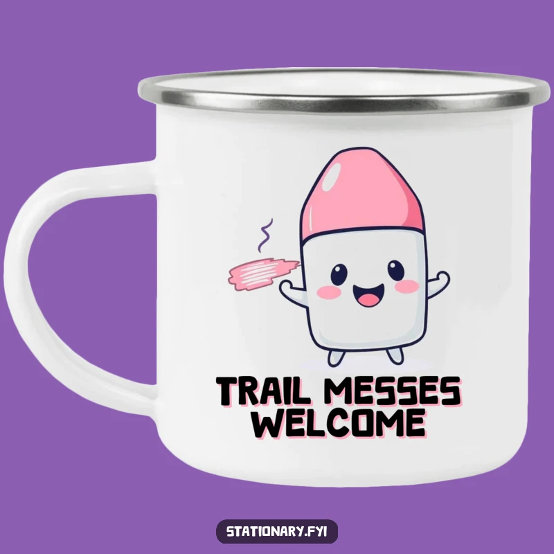 Durable Funny Eraser Camping Mug: Your Adventurous Gift for Messy Campfire Tales