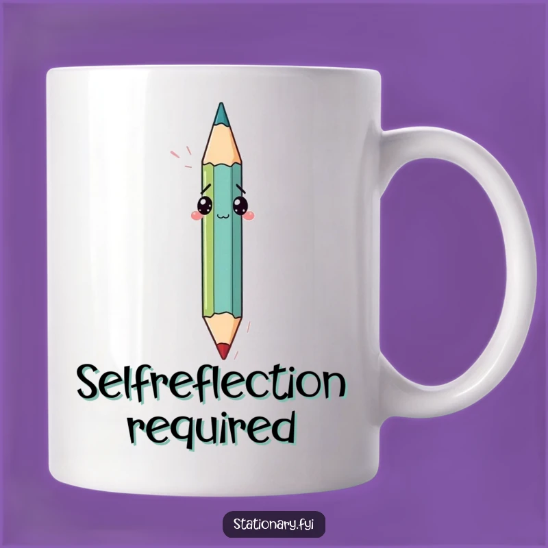 Funny Bewildered Pencil Drawing Itself Mug, a Hilarious Art Gift