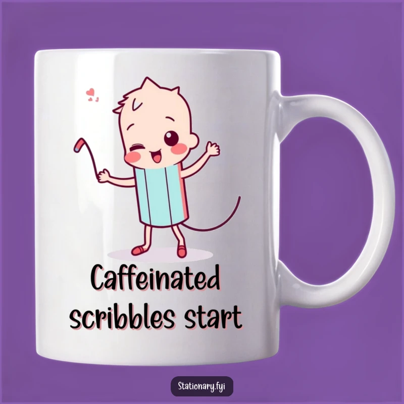 Funny Kawaii Pencil Mug: Wiggle Your Way to Laughter, Creative & Fun Gift
