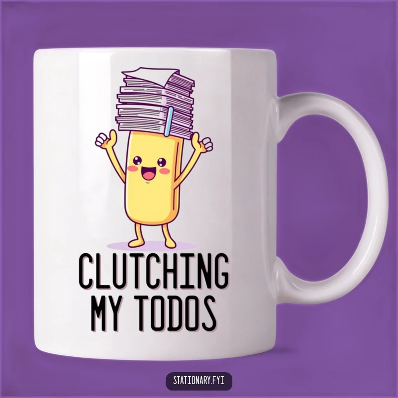 Funny Paperclip Mug: Triumphant Stack, Organized Humor, Great Gift