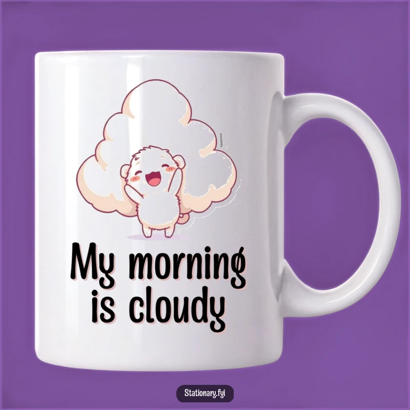 Funny Fuzzy Creature Stapling Cloud Mug: The Perfect Humorous Gift for Dreamers