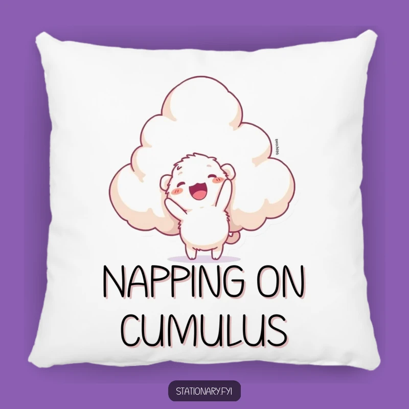 Funny Fuzzy Creature Pillow: Cozy Up with This Hilarious Cloud Stapling Design