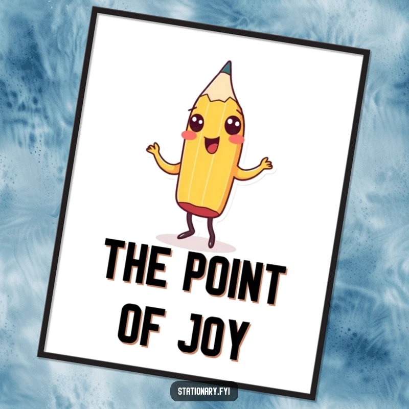 Funny Pencil Jig Digital Art Print, vibrant and cheerful, perfect for instant wall decor and as a humorous, artistic gift.