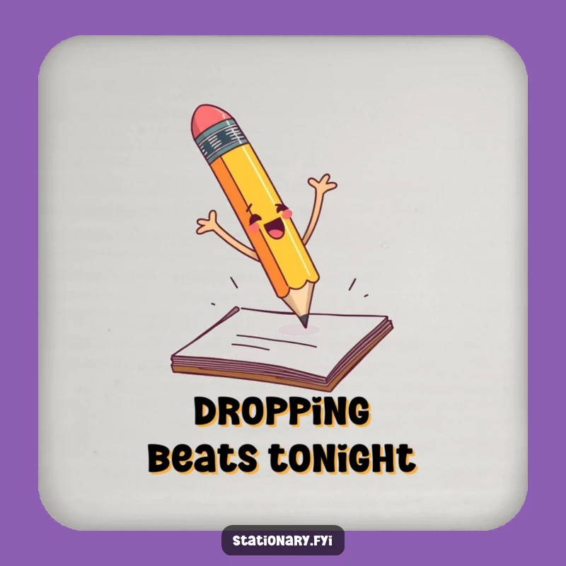 Funny Pencil Fall Coaster Set: Hilarious Protection for Your Surfaces