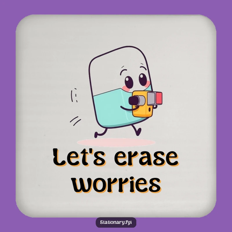 Funny Eraser Chase Coaster Set: Hilarious Protection for Your Surfaces