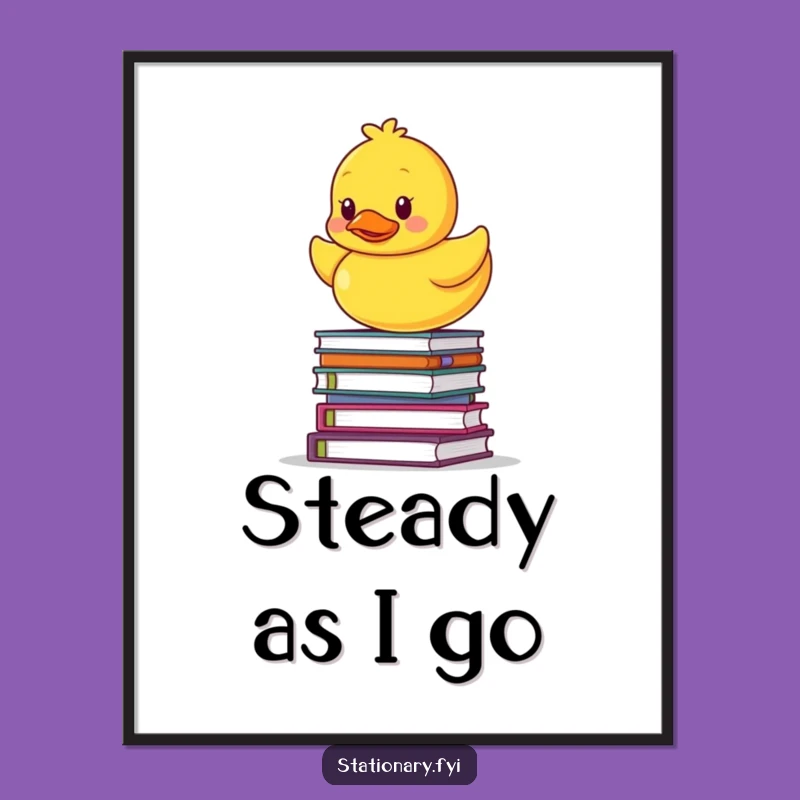 Funny Rubber Ducky Poster: Hilarious Balancing Act Art for Your Wall