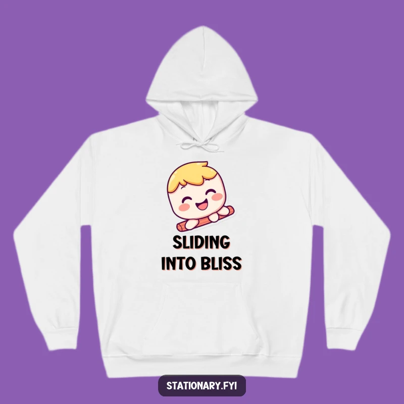 Cozy Funny Kawaii Glue Stick Hoodie - Smooth Smile Comfort Gift