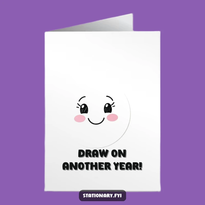 Free Printable Funny Marker Birthday Card - DIY Downloadable Gift for a Cheerful Pal
