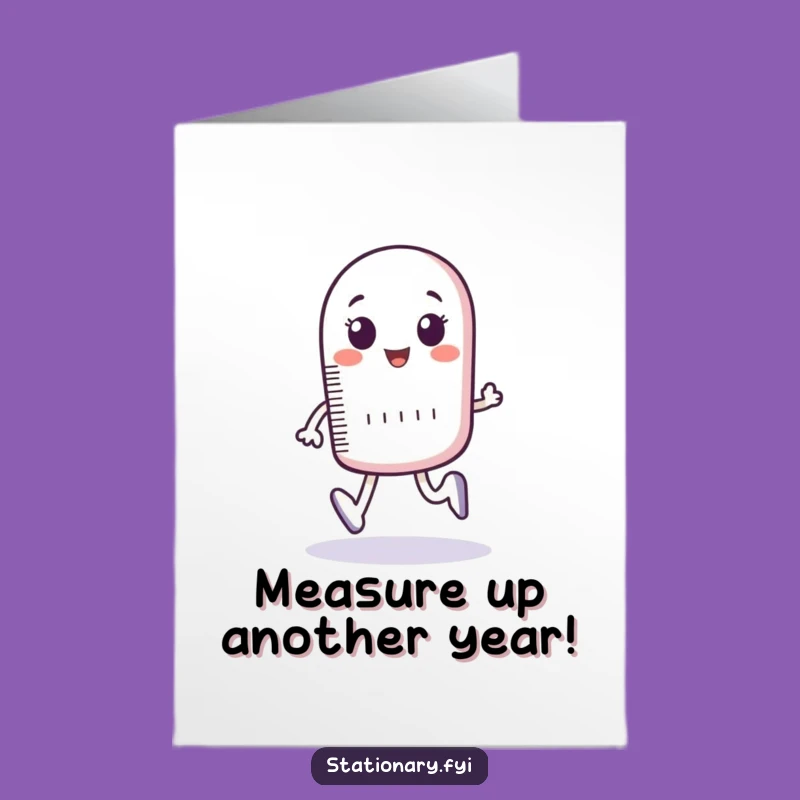 Free Printable Funny Ruler Birthday Card - DIY Downloadable Gift for a Measured Celebration