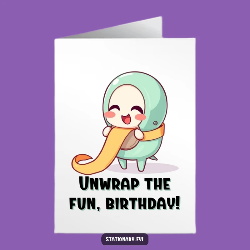 Free Printable Funny Tape Dispenser Birthday Card - DIY Downloadable Gift for Festive Fun