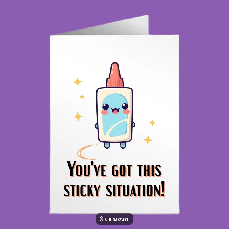 Free Printable Congrats Card: Sparkly Glue Stick - Celebrate with Shine