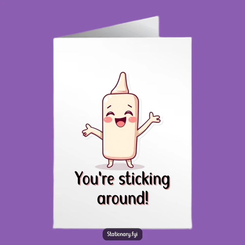 Free Printable Congrats Card: Glue Stick Spreads Joy - Funny Downloadable Greeting