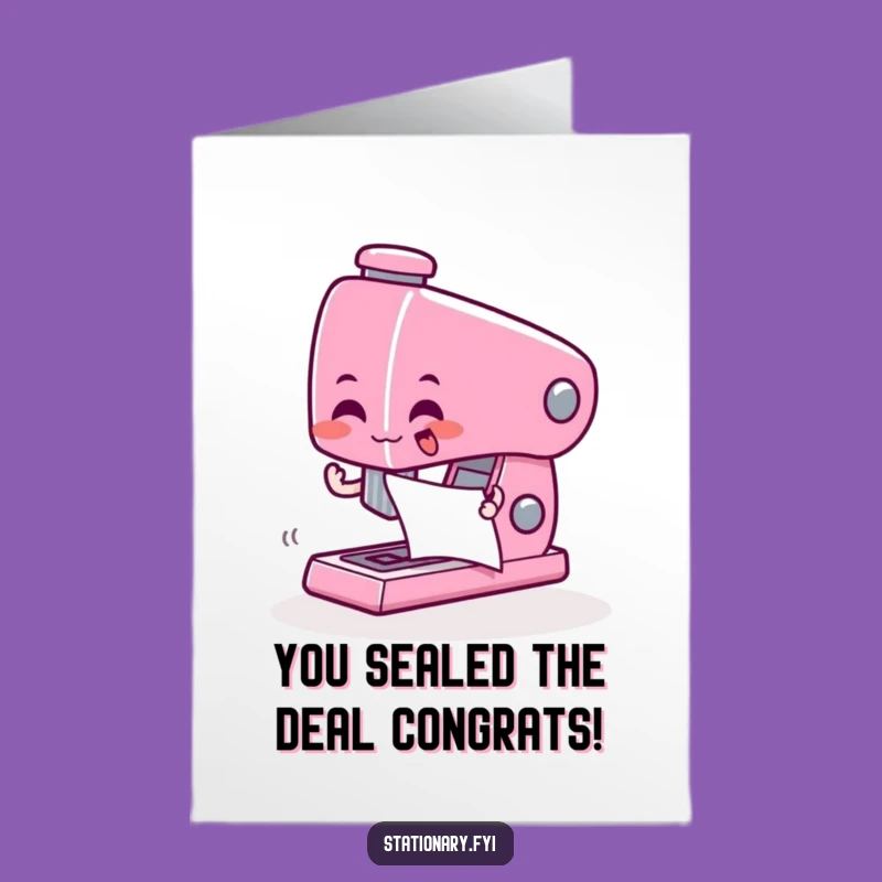 Free Printable Congrats Card: Giddy Stapler Zapping Success, DIY Gift