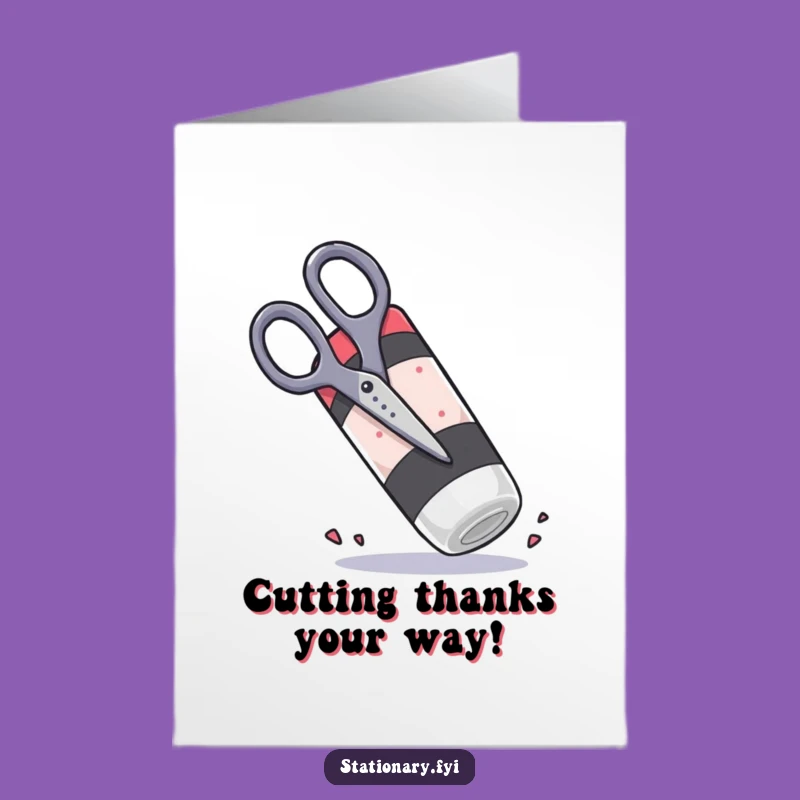 Free Printable Thank You Card: Scissors vs Eraser - Funny Downloadable