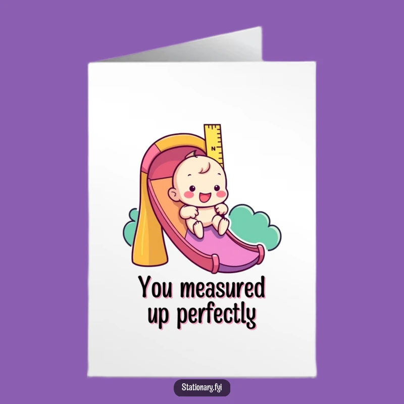Free Printable Ruler Thank You Card: Funny Playful Slide Downloadable Gift