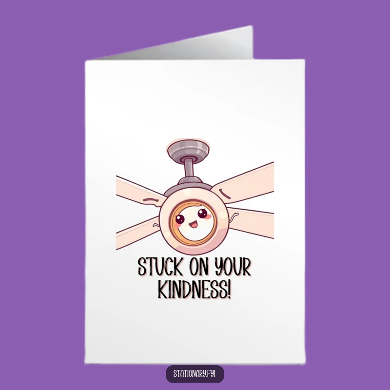 Free Printable Thank You Card: Hilarious Tape Stuck on Fan - Downloadable