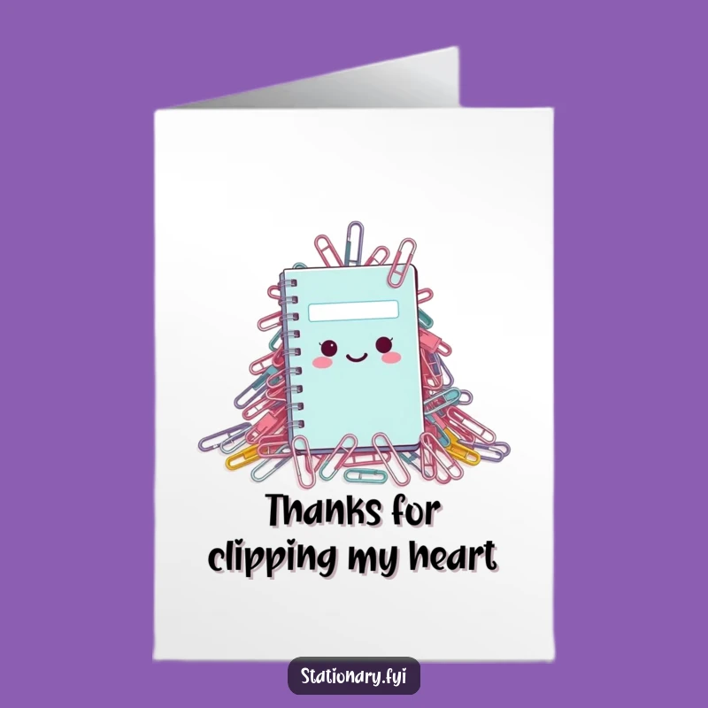 Humorous Free Printable Notebook Thank You Card: Office Appreciation Downloadable