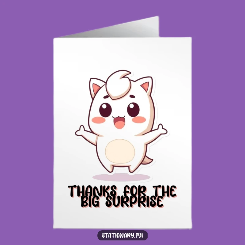 Free Printable Thank You Card: Startled Staple Remover - Funny Downloadable Thanks!
