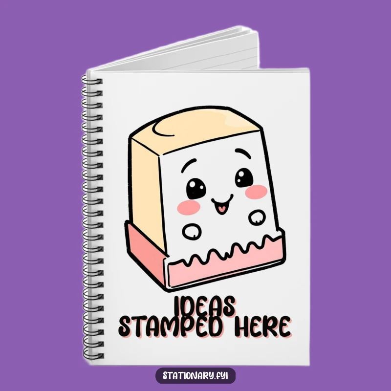 Funny Cheerful Stamp Wobbly Line Notebook, Jot Down Ideas Hilariously