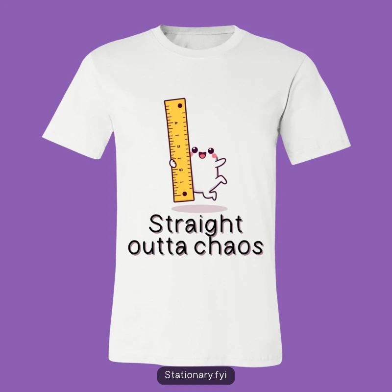 Funny Kawaii Ruler T-Shirt - Cartwheeling Fun Tee for Students!