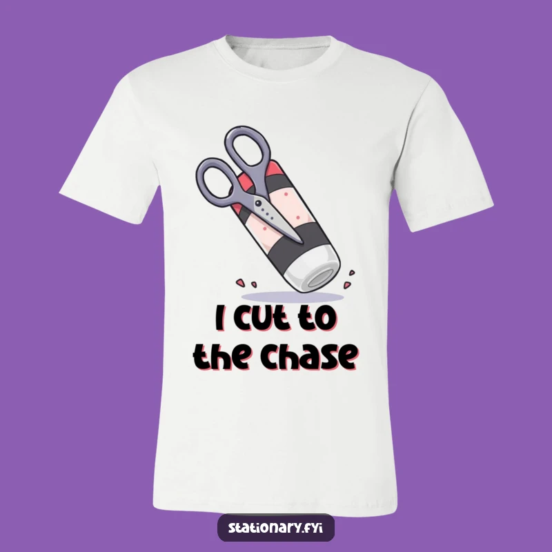 Funny Scissors Eraser T-Shirt: Hilarious Stationery Showdown Apparel