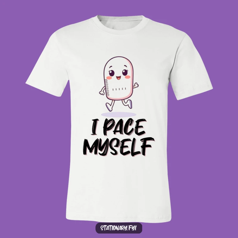 Funny Ruler Footsteps T-Shirt - Wearable Precision Humor