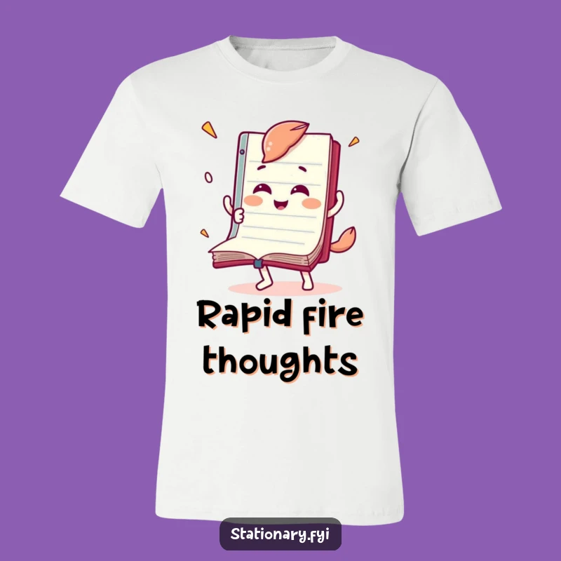 Funny Notebook Page Flipper T-Shirt: Fast Reader, Joyful Humor Gift