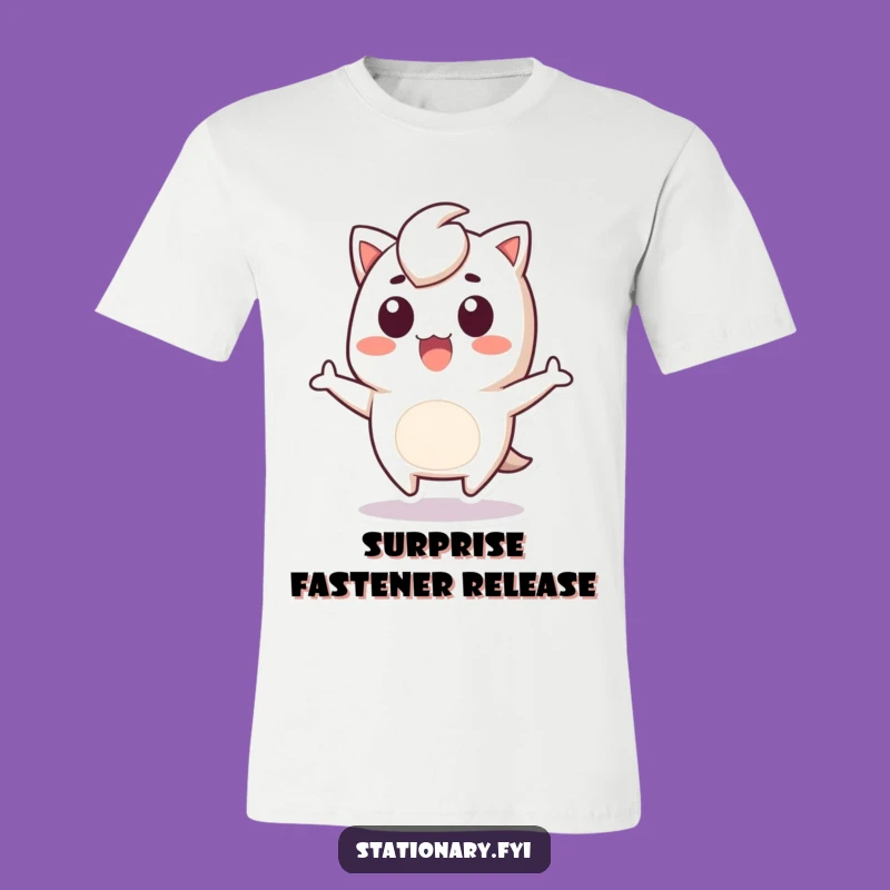 Funny Staple Remover T-Shirt: Jump Scare Humor, Quirky Office Gift