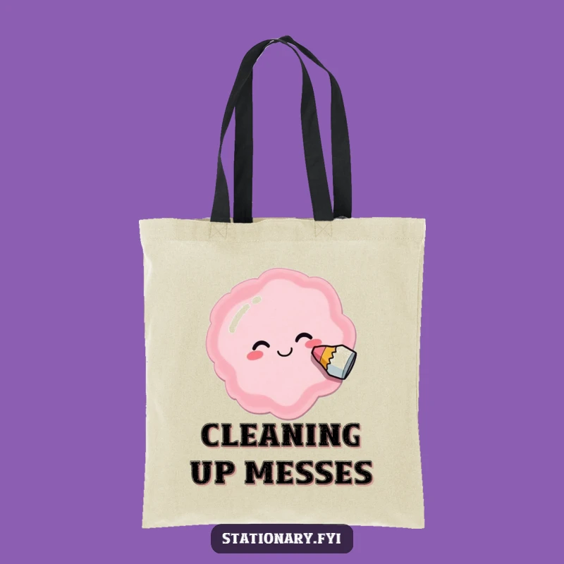 Funny Eraser Oops Tote Bag - Carry Your Creativity (and Mistakes!)