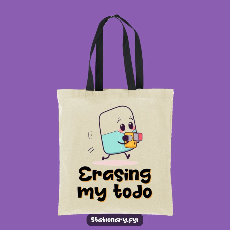 Funny Eraser Chase Tote Bag: Carry Your Laughs with This Stationery Accessory