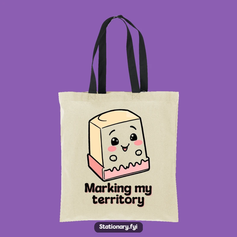 Funny Cheerful Stamp Wobbly Line Tote Bag, a Chic and Hilarious Accessory