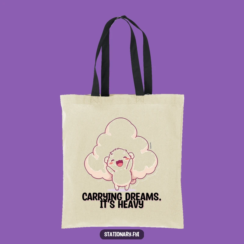 Funny Fuzzy Creature Tote Bag: Carry Your Laughs with This Hilarious Design