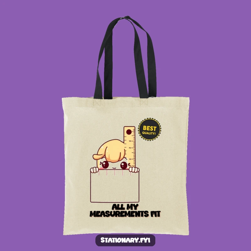 Funny Shy Ruler Tote Bag: Carry Your Essentials with Quiet Charm!